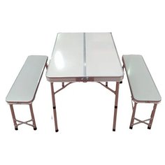 Складной стол со скамейками из бабмука CH 007 Mimir Out Door