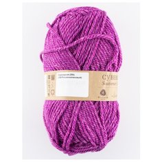 Пряжа "Сувенирная" 200г, 160м (1 моток)., ПЕХОРКА, 158-Розовомалиновый