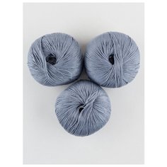 Пряжа "Успешная" 50г, 220 м (3 мотка)., ПЕХОРКА, 174-Стальной