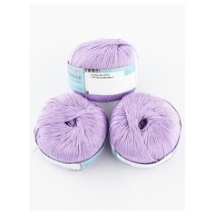 Пряжа "Успешная" 50г, 220 м (3 мотка)., ПЕХОРКА, 178-Св.сиреневый