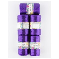Пряжа Raffia (5 мотков)., 50 гр., 200м., ARACHNA, №45 т.фиолетовый