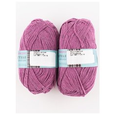 Пряжа "Мультицветная" 50г, 180м (2 мотка)., ПЕХОРКА, 21-Брусника