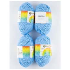 Пряжа "Детская новинка" 50г, 200м (4 мотка), ПЕХОРКА, 519-Венерин башмачок