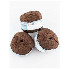 Пряжа "Успешная" 50г, 220 м (3 мотка)., ПЕХОРКА, 416-Св.коричневый