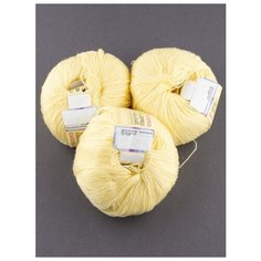 Пряжа "Детский каприз трикотажный" 50 г, 400м (3 мотка), Пехорка, 53-Св.желтый