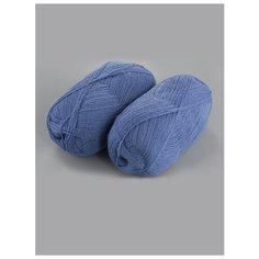 Пряжа "Ангорская теплая" 100г., 480м (2 мотка)., ПЕХОРКА, 256-Св.джинса