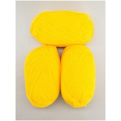 Пряжа "Детская новинка" (3 мотка), 50г., 200м, ПЕХОРКА, 12-Желток