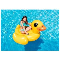 Надувной матрас-плот для плавания 147х147x81см Желтый утенок от 3 лет Intex