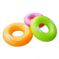 Надувной круг 76см Глянцевый с ручками, до 40кг, от 8 лет, 3 цвета Intex