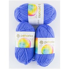Пряжа "Детская новинка" (3 мотка), 50г., 200м, пехорка, 15-Т.Голубой