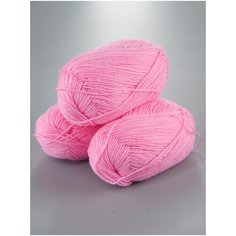 Пряжа "Детская новинка" (3 мотка), 50г., 200м, ПЕХОРКА, 11-Яр. Розовый