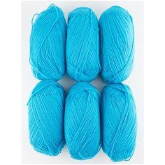Пряжа "Детская новинка" 50г., 200м., (6 шт)., ПЕХОРКА, 583-Бирюза
