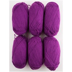 Пряжа "Детская новинка" 50г., 200м., (6 шт)., ПЕХОРКА, 179-Фиалка