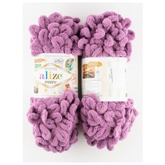 Пряжа для вязания "Puffy" 100 г, 9.5 м(2 мотка), ALIZE, 028 роза