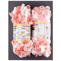 Пряжа Puffy color 100 г., 9 м (2 мотка), ALIZE, цв.5922