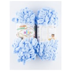 Пряжа для вязания "Puffy" 100 г, 9.5 м(2 мотка), ALIZE, 183 св.голубой