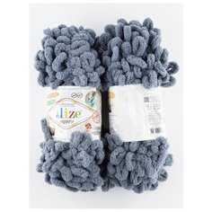 Пряжа для вязания "Puffy" 100 г, 9.5 м(2 мотка), ALIZE, 087 угольно-серый