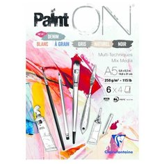 Альбом для смешанных техник Clairefontaine PaintON 21 х 14.8 см (A5), 250 г/м², 24 л.
