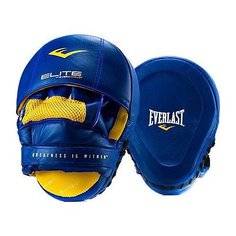Тренировочная лапа Everlast Pro Elite Leather Mantis 2шт синий