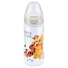 NUK First Choice Plus Бутылочка Дисней Медвежонок Винни M 300 мл, с рождения, серый