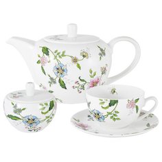 Чайный сервиз на 6 персон Provence 14 предметов, костяной фарфор, Anna Lafarg Emily, AL-214P-E11