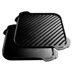 Чугунный противень-гриль двухсторонний 26 x 26 см, черный, Lodge, LSRG3