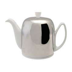 Чайник заварочный Salam White на 4 чашки, объем 700 мл, цвет белый + серебряный, материал фарфор, Guy Degrenne, 211988