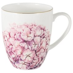 Кружка "Гортензия" 400 мл в подарочной упаковке, костяной фарфор, Anna Lafarg Emily, AL-905H-E11