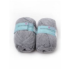 Пряжа "Мультицветная" 50г, 180м (2 мотка)., ПЕХОРКА, 182-Кукушка