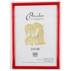 Рамка пластиковая 21Х30, Зебра, 514 красный
