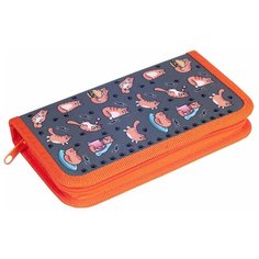 CENTRUM Пенал "Коты" 1 отд, 19х11 см (88741), серый