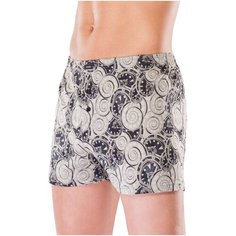 Lowry Трусы шорты классической посадки с рисунком, размер XXL, бежевый