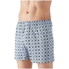 Lowry Трусы шорты средней посадки в клетку, размер M, голубой