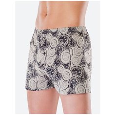 Lowry Трусы шорты классической посадки с рисунком, размер XXXL, бежевый