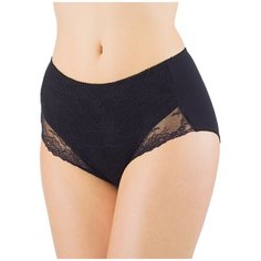 Lowry Трусы слипы макси с вышивкой, размер M, черный