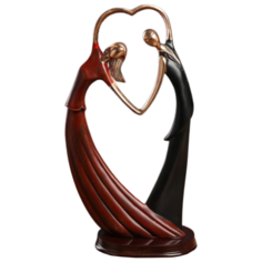 Статуэтка Yiwu Youda Import and Export Танец влюблённых, 32 см золото/бордо