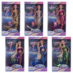 Кукла Defa Русалочка с волшебной прядью волос в наборе с аксессуарами, 33 см, 6 видов