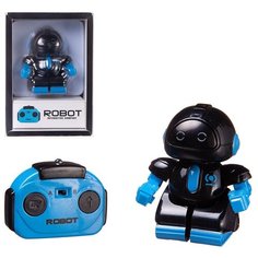 Робот JUNFA с пультом на ИК-управлении, со световыми эффектами, мини, черный 13,5х9,5х6 см