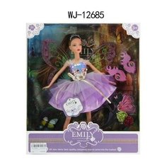 Кукла ABtoys Emily Сиреневая серия Фея (сиреневое платье), аксессуары, 30см