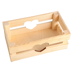 Кашпо Дарим красиво Двушка Лайт Сердце 24.5x13.5x9 см натуральный