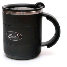 Кружка Biostal NE-400P-BL с крышкой, черная, 0,4 л