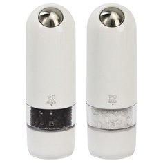 Набор электрических мельниц для соли и перца Alaska DUO, с подсветкой, 17 см, белый, Peugeot, 2/27667