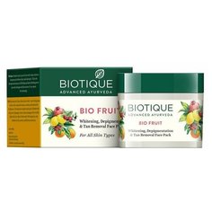 Bio Fruit Whitening & Depegmentation Face Pack Biotique (Маска для лица отбеливающая, против темных пятен Фрукты Биотик) 75гр