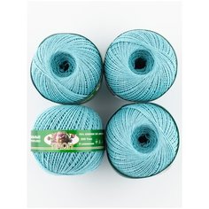 Пряжа "Пион" 50 г, 200м (4 мотка), ПНК им. Кирова, №2002 бирюзовый