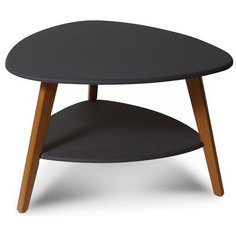 Столик журнальный Калифорния мебель Бруклин, ДхШ: 78 х 77 см, графит