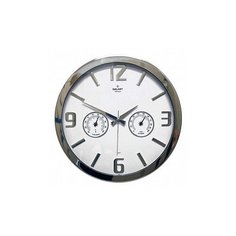 Часы настенные кварцевые GALAXY MK-705 серебристый/белый