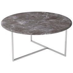 Столик журнальный Калифорния мебель Маджоре, d: 80 см, серый мрамор