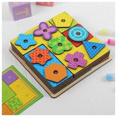 Логическая геометрия, головоломка квадрат Тетрис (с карточками) Лесная мастерская