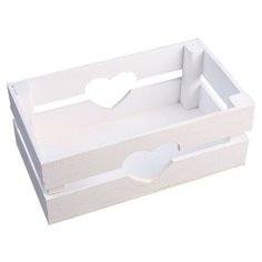 Кашпо Дарим красиво Двушка Лайт Сердце 24.5x13.5x9 см белый