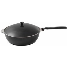 Сотейник Kukmara с268, 26 см, с крышкой, съемная ручка, черный